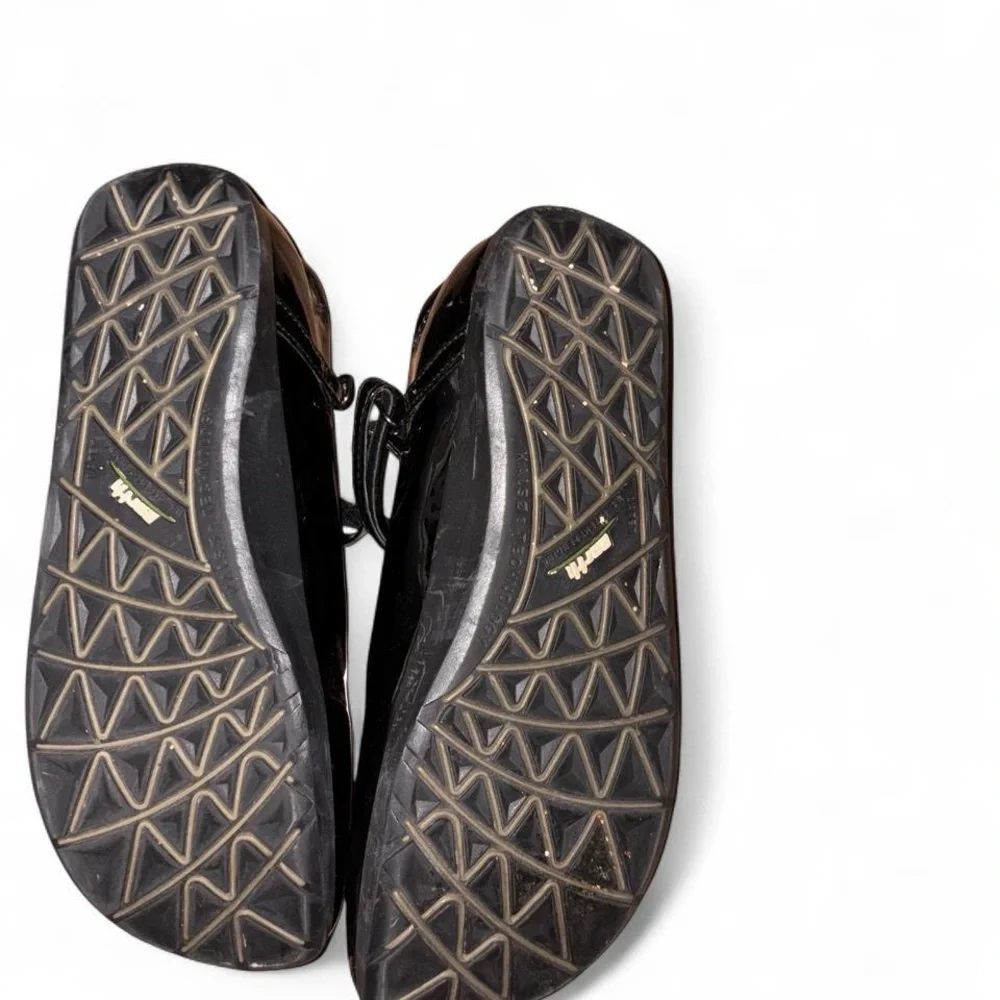 Earth Black Patent Mary Jane Flats with Strap